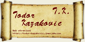 Todor Kazaković vizit kartica